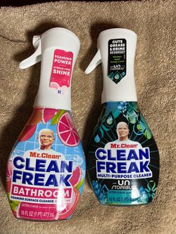 2 Pack Mr Clean Clean Freak Multi Purpose & Bathroom Cleaning Sprays 5 Bucks