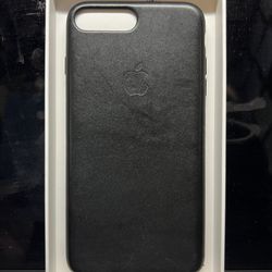 NATURAL LEATHER iPhone 8 Plus Leather Case Black