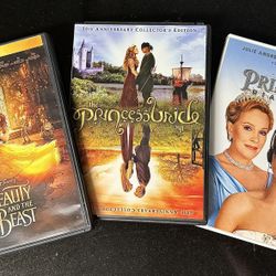 🚨Bargain: 3 Disney DVDs 📀 Beauty&Beast, Princess Bride, Princess Diaries (new)