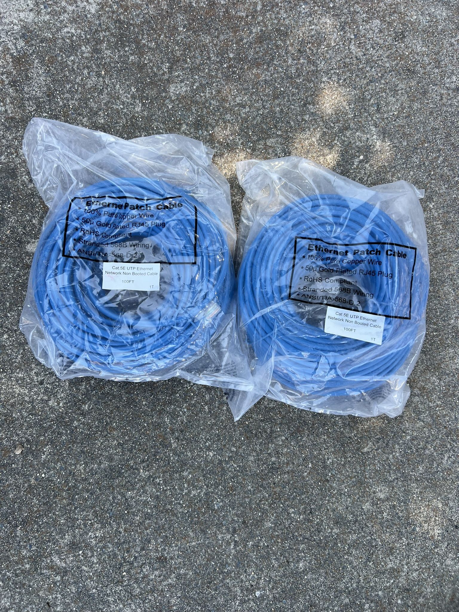 Ethernet Cables, 100 Feet Caste 5