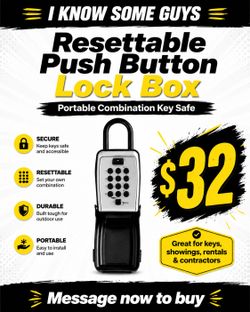 Resettable Push Botton Lock Box
