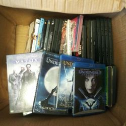 Box of DVDs