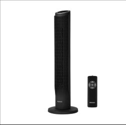 37" WhisperForce Oscillating Tower Fan, Black