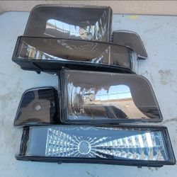 92-96 Ford F150 F250 F350 92-96 Bronco Headlights Luces Micas Calaveras Faros Faroles Focos Headlamps 