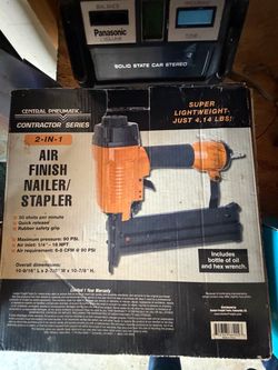Central Pneumatic 2-in-1 Air Finish Nailer/Stapler