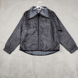 Women's Champion C9 Black Long Sleeve Zip Up Bomber Jacket Size M Medium