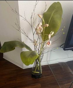 Faux  flowers in vase