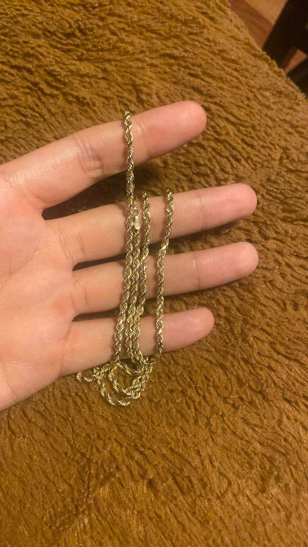 10k Gold Solid Rope Chain