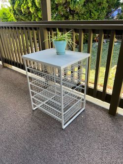4 drawer mesh basket sliding cabinet