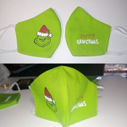 Grinch face mask