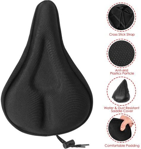 7x11" Gel Bike Seat Cover w/ Cover