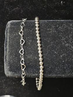 925 Ball Style And Heart Bracelets