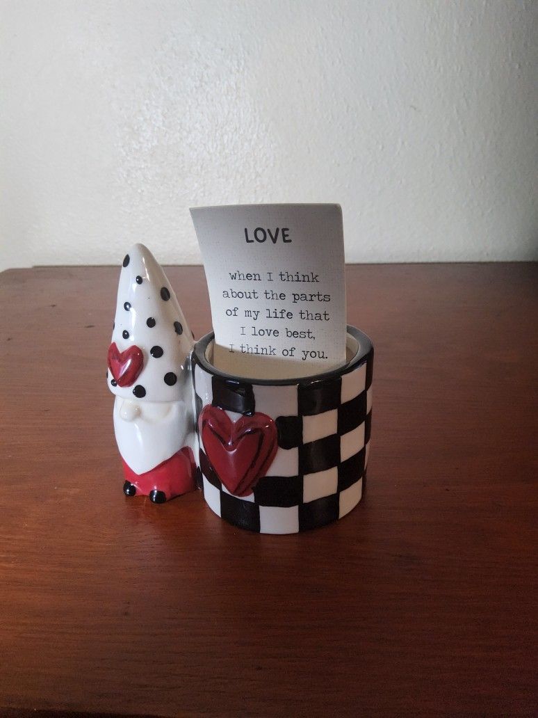 DEMDACO Tracy Pesche Gnome Love Mini Planter - Captain's Checkered Treasure