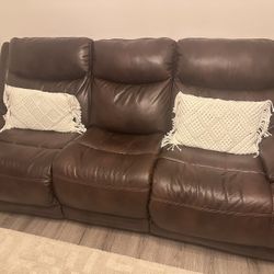3 Seater Faux Leather Sofa 