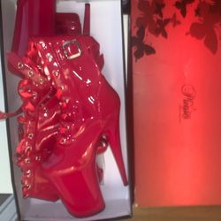 SEXY RED Thigh High Boots