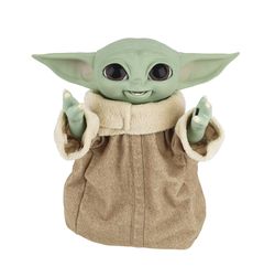 Hasbro Mandalorian Galactic Snackin' Grogu The Child Animatronic Figure In Hand