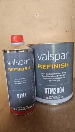 Valspar Refinish DTM2004 DTM Primer Surfacer Sealer Gray 1 Gal & DTMA Activator