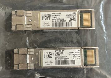 Cisco SFP-10G-SR 10GB~SR short-reach ($50 each)