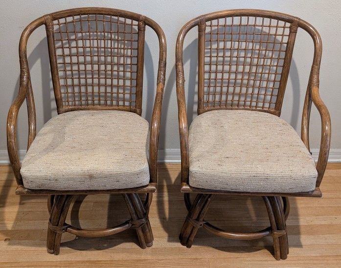 Bamboo Swivel Chairs