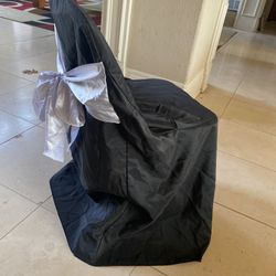 21 Black Folding chair covers