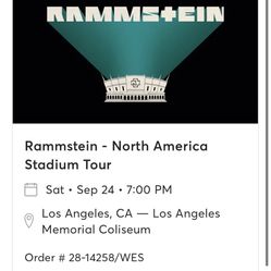 Rammstein Tickets September 24