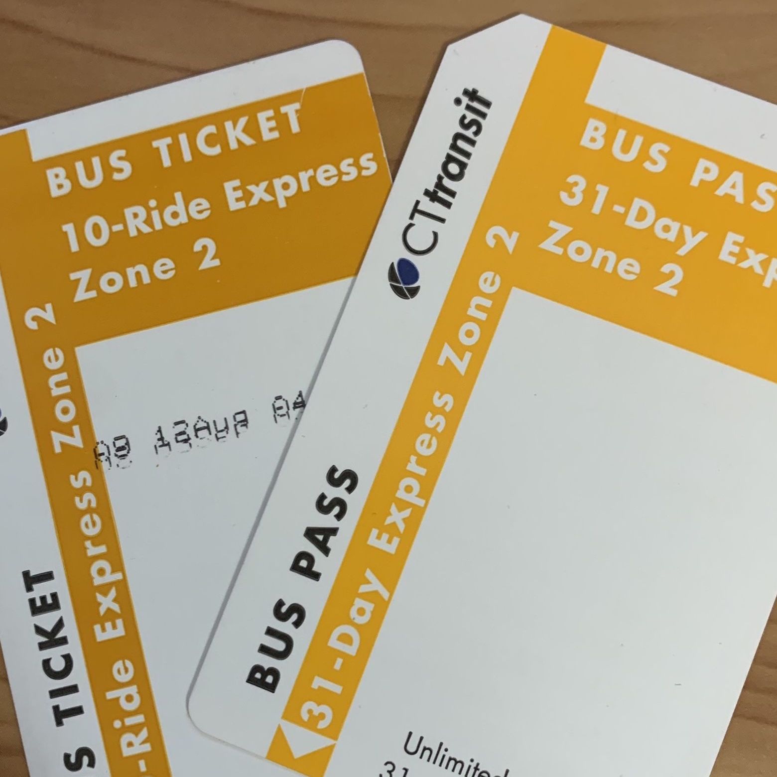 CT transit zone 2 bus pass ($138 value for $120)