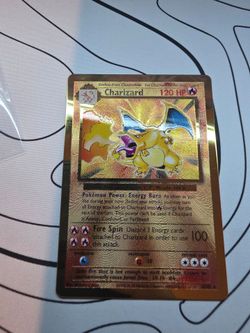Pokemon Celebrations Gold Metal Charizard 004/102 and Pikachu 58/102 Ultra Premium Collection 2021