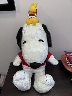 Vintage Snoopy and Woodstock Macy's Holiday Plush Peanuts 23" 2006