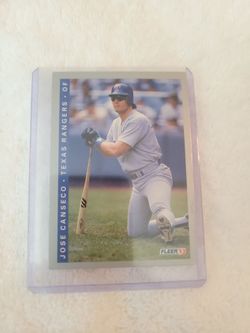 1993 Fleer Jose Canseco Texas Rangers Baseball Card