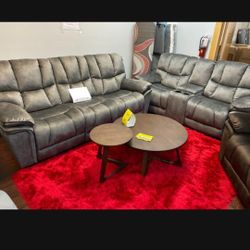 Barcelona Grey Reclining Sofa/Loveseat Set---$1299---Fantastic Deal!!!--- No Credit Needed Financing Available 