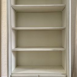 Solid Wood Cabinet with Shelves and Drawer