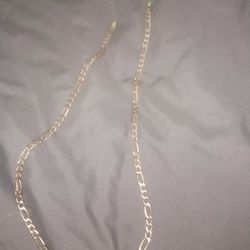 10 K 22 In Diamond cut Figaro 7mm Gold Necklace