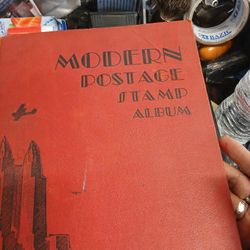 Modern Postage Stamp Album Fully Illustrated ( Filled With Antique Stamps ) 1938