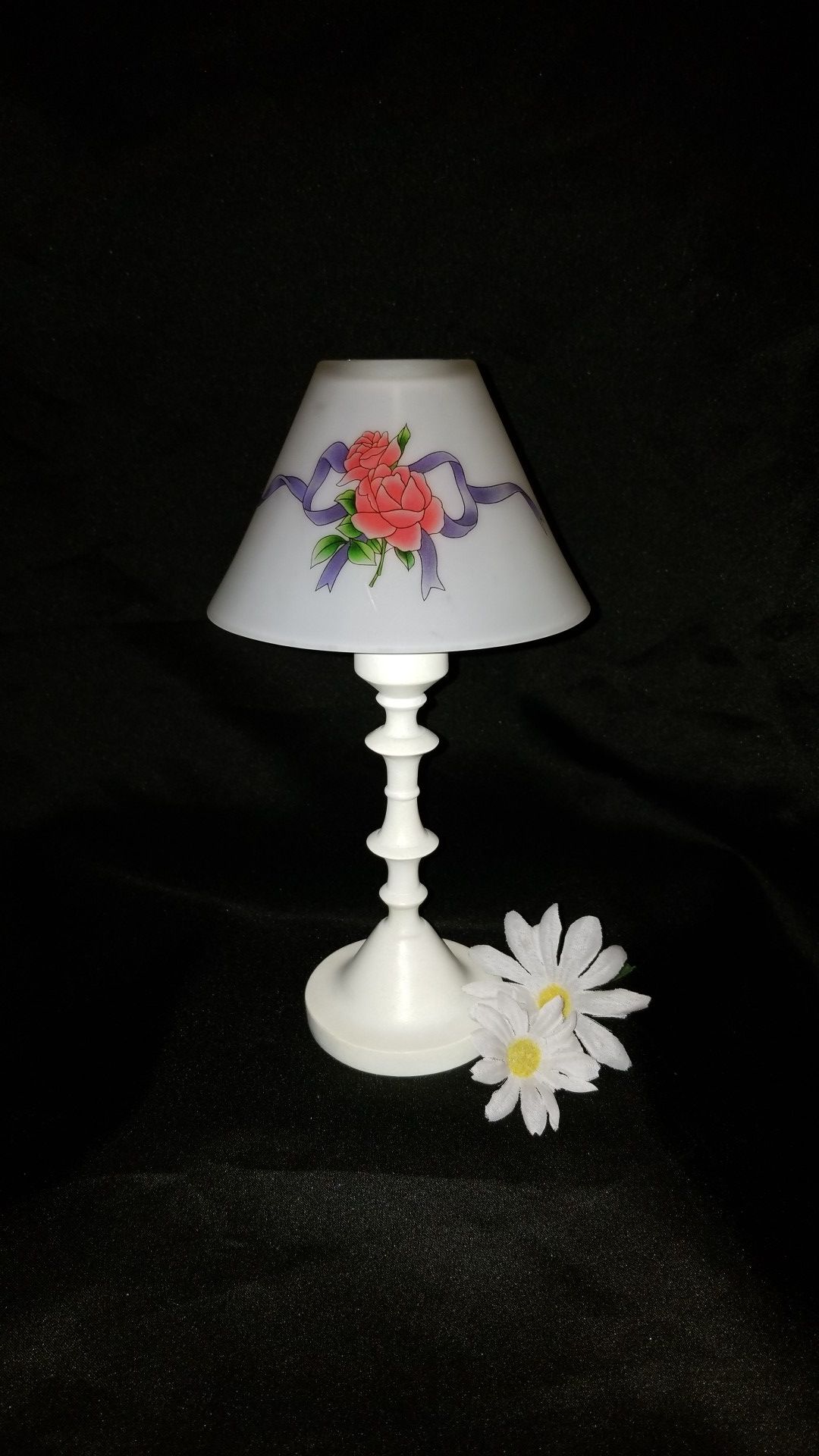 Vintage frosted glass fairy lamp