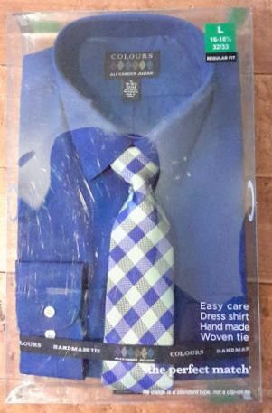NEW Dress Shirt & Tie Set ~ Large ~ Long Sleeve ~ $60 retail