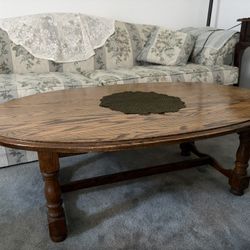OBO! Oval Wooden Coffee Table – Solid & Sturdy. Make an Offer!