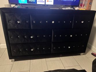 Velvet and crystal dresser