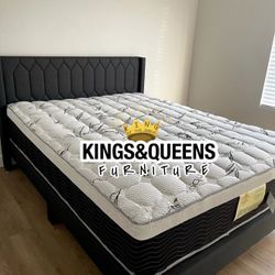 New Queen Bed Frame With Mattress 
