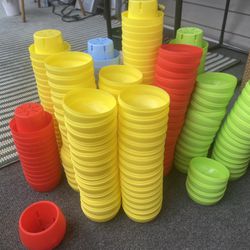 Tons Of Mini Plastic Planter Pots