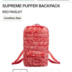 Supreme Puffer Backpack 