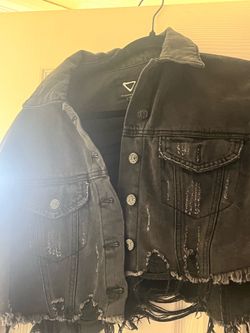 Black denim jacket