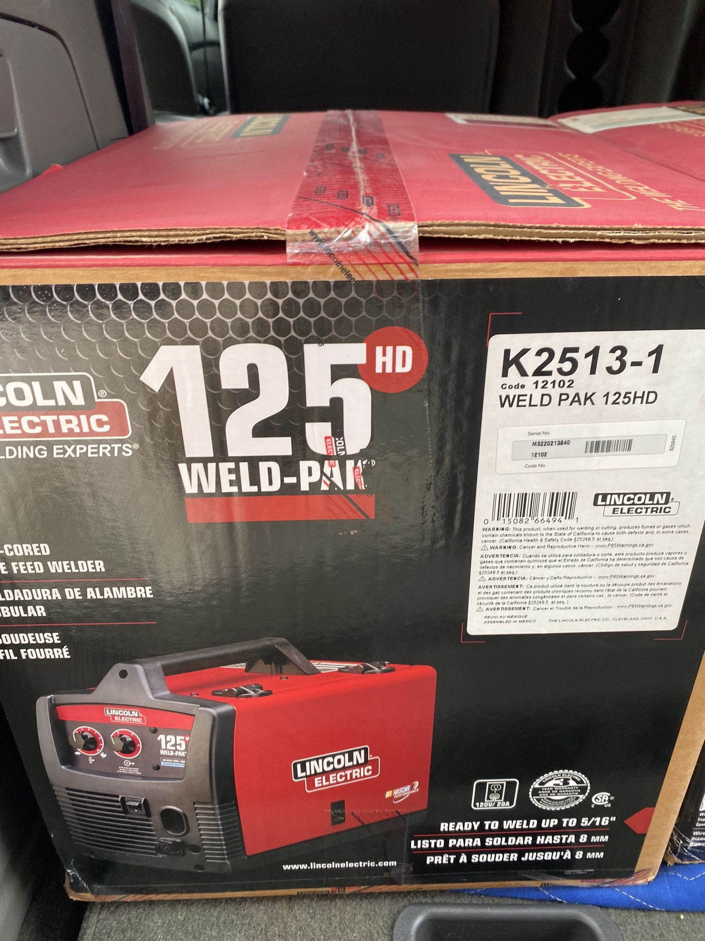 Lincoln Electric 125 Amp Weld-Pak 125 Flux-Core Wire Feed Welder, 115V (No Gas)