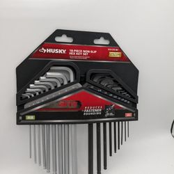 Husky BITE SAE/Metric Non-Slip Hex Key Set (18-Piece)