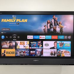 40” LCD Sony Bravia TV With Wall Base And Fire Stick