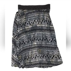 Lularoe Size Medium Black Gray Jill Maxi Skirt New