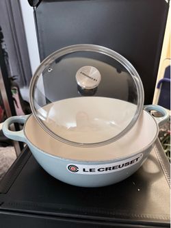 Le Creuset New 3.5 qt Soup Pot Ombré Teal (Sea Salt)