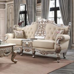 Dynasty Elite Silver/Gold Highlight Sofa / HD-S91633
