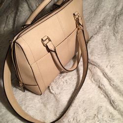 NEW Calvin Klein wheat/cream satchel / purse / handbag with zip closure