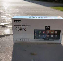Olternix K3Pro Portable CarPlay Screen, a versatile plug-and-play multimedia player designed to add smart features to vehicles without built-in system