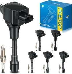 Ignition Coil Pack and Iridium Spark Plugs Fits for Nissan 09-2015,17-2023, Murano, 09-2014,16-2023